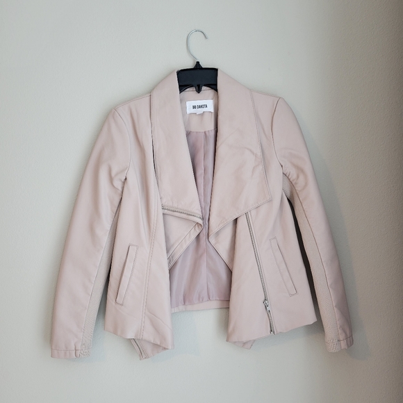BB Dakota Jackets & Coats Bb Dakota Blush Pink Leather Jacket